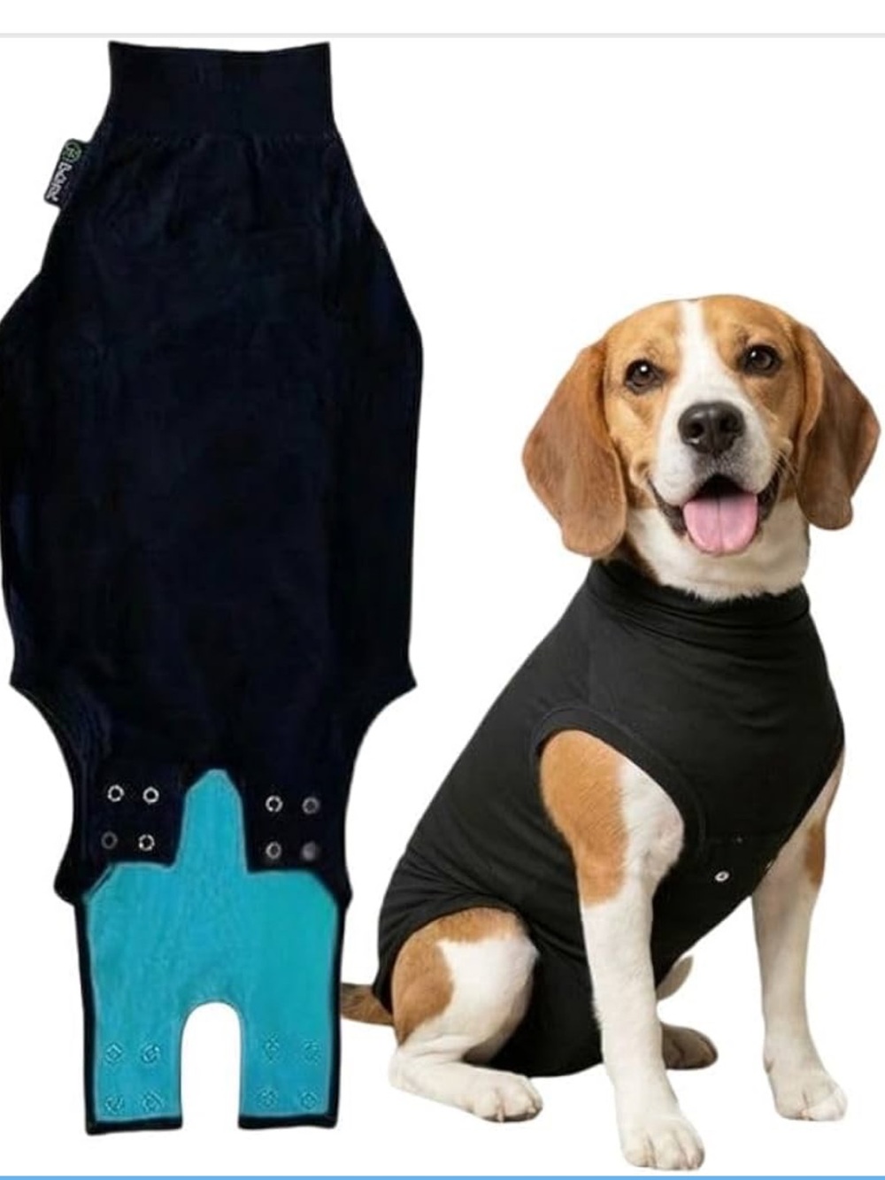 NWT Suitical Black Dog Recovery Suit - Comfortable Post-Surgery Wrap